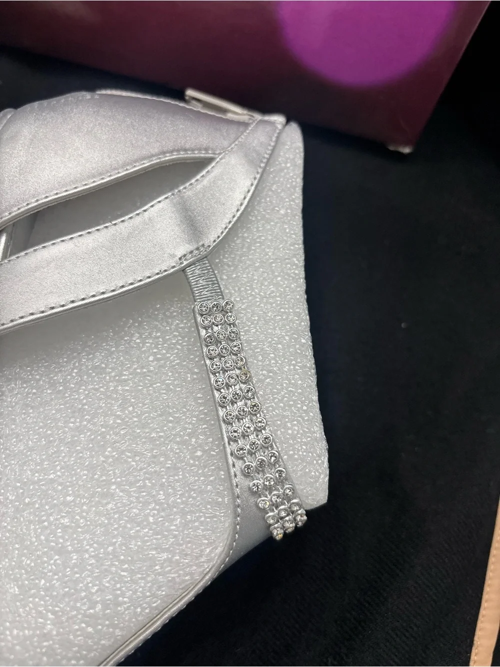 EASY STREET ALIVE AT 5 Womens Silver Rhinestone T-Strap Dress Heeled Sandal 10